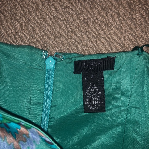 J.Crew Silk Strapless Paisley Dress - Picture 5 of 7